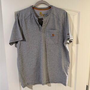 Carhartt Gray Men's Henley Shirt Large